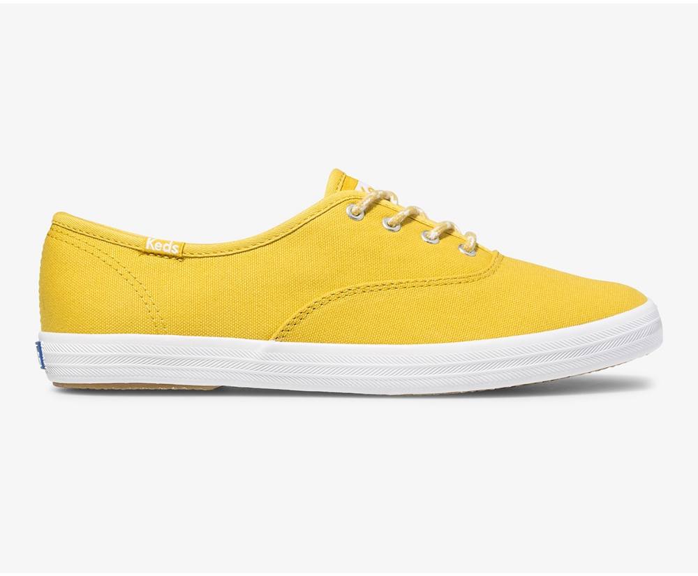 Keds Womens Sneakers Yellow - Champion Solids - 213JQSUDX